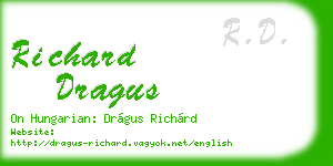 richard dragus business card